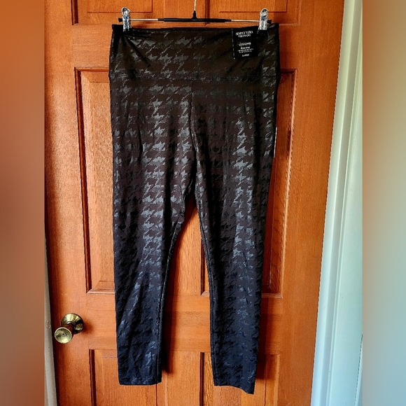 Vera wang simply hi rise live faux leather shaping legging sz L nwt - Picture 3 of 3